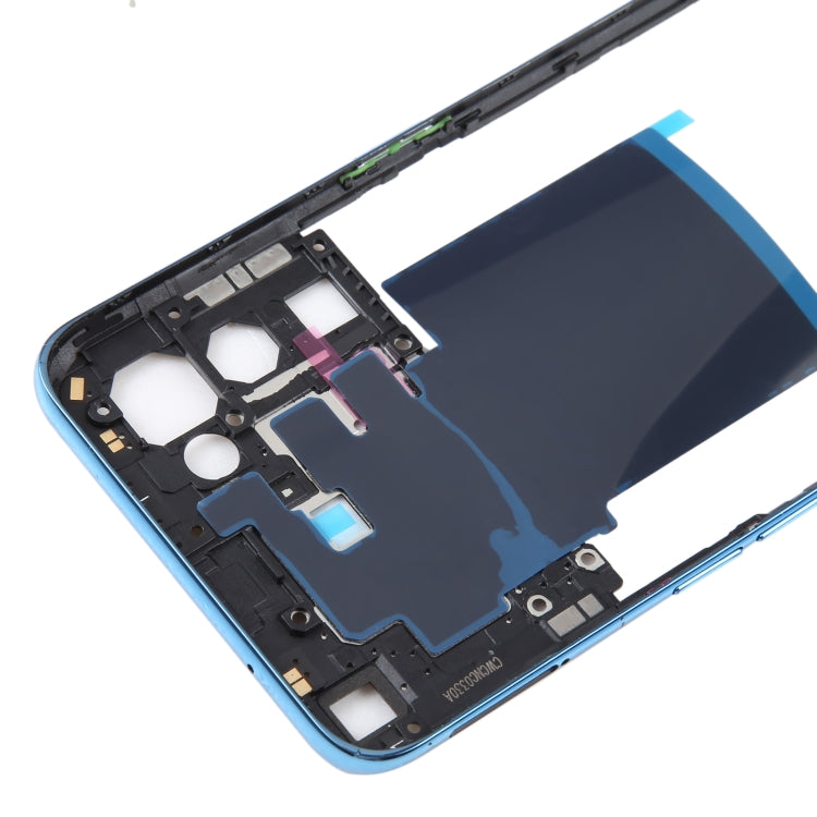 For OPPO Reno5 5G Original Middle Frame Bezel Plate (Blue) - Frame Bezel Plate by buy2fix | Online Shopping UK | buy2fix