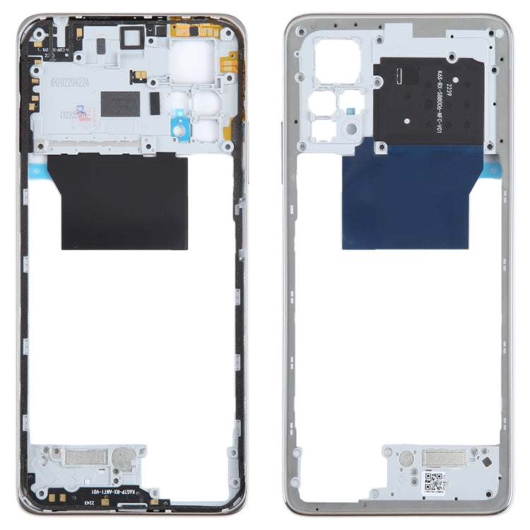 For Xiaomi Redmi Note 12 Pro 4G Original Middle Frame Bezel Plate (Silver) - Frame Bezel Plate by buy2fix | Online Shopping UK | buy2fix