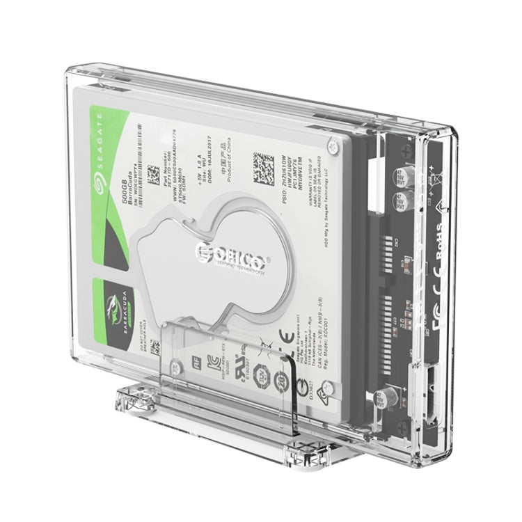 ORICO 2159U3 2.5 inch Transparent USB3.0 Hard Drive Enclosure with Stand - HDD Enclosure by ORICO | Online Shopping UK | buy2fix