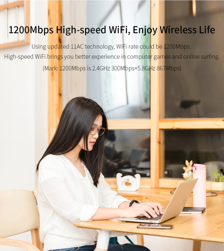 Comfast 755AC 1200Mbps Wifi Repeater Dual Band Wifi Signal Amplifier - Wireless Routers by COMFAST | Online Shopping UK | buy2fix