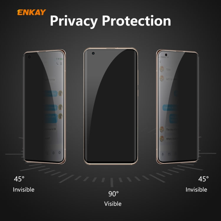 For Xiaomi Mi 10 / Mi 10 Pro ENKAY Hat-Prince 0.26mm 9H 3D Curved Heat Bending Privacy Anti-spy Full Screen Tempered Glass Film -  by ENKAY | Online Shopping UK | buy2fix