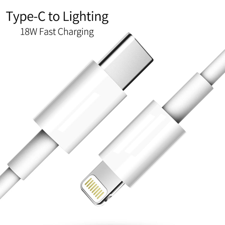 SDC-18W 18W PD 3.0 Type-C / USB-C + QC 3.0 USB Dual Fast Charging Universal Travel Charger with Type-C / USB-C to 8 Pin Fast Charging Data Cable, EU PLUG - USB Charger by buy2fix | Online Shopping UK | buy2fix