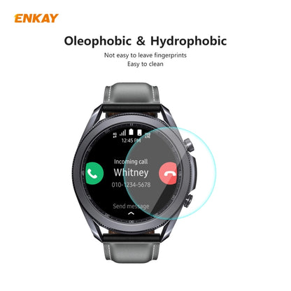 For Samsung Galaxy Watch 3 45mm ENKAY Hat-Prince 0.2mm 9H 2.15D Curved Edge Tempered Glass Screen Protector Watch Film - Screen Protector by ENKAY | Online Shopping UK | buy2fix