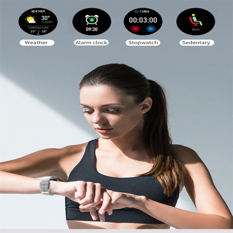 V23 1.28inch IPS Color Screen Smart Watch IP67 Waterproof,Support Heart Rate Monitoring/Blood Pressure Monitoring/Blood Oxygen Monitoring/Sleep Monitoring(Black) - Smart Wear by buy2fix | Online Shopping UK | buy2fix