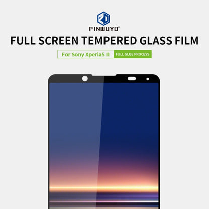 For Sony Xperia5 II PINWUYO 9H 2.5D Full Screen Tempered Glass Film(Black) - Sony Tempered Glass by PINWUYO | Online Shopping UK | buy2fix