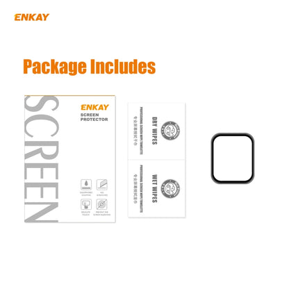 For Apple Watch 6/5/4/SE 44mm ENKAY Hat-Prince 0.2mm 9H Surface Hardness 3D Explosion-proof Aluminum Alloy Edge Full Screen Tempered Glass Screen Film - Watch Cases by ENKAY | Online Shopping UK | buy2fix