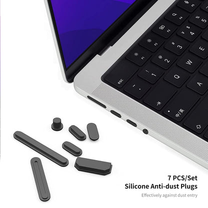 For MacBook Air 13.6 2022 A2681 EU Version ENKAY 3 in 1 Matte Laptop Case with TPU Keyboard Film / Anti-dust Plugs (Dark Blue) - MacBook Air Cases by ENKAY | Online Shopping UK | buy2fix