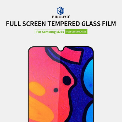 For Samsung Galaxy M21s PINWUYO 9H 2.5D Full Screen Tempered Glass Film(Black) - Galaxy Tempered Glass by PINWUYO | Online Shopping UK | buy2fix