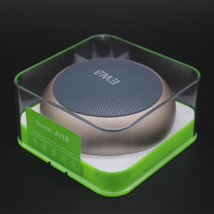 EWA A110 IPX5 Waterproof Portable Mini Metal Wireless Bluetooth Speaker Supports 3.5mm Audio & 32GB TF Card & Calls(Gold) - Mini Speaker by EWA | Online Shopping UK | buy2fix