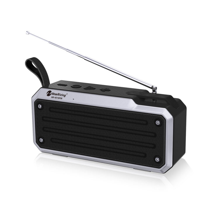 NewRixing NR4018FM TWS Portable Stereo Bluetooth Speaker, Support TF Card / FM / 3.5mm AUX / U Disk / Hands-free Call(Black) - Desktop Speaker by NewRixing | Online Shopping UK | buy2fix