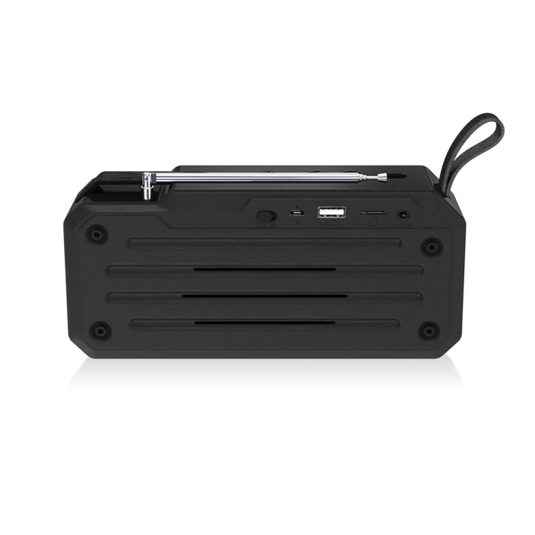 NewRixing NR4018FM TWS Portable Stereo Bluetooth Speaker, Support TF Card / FM / 3.5mm AUX / U Disk / Hands-free Call(Black) - Desktop Speaker by NewRixing | Online Shopping UK | buy2fix