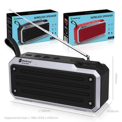 NewRixing NR4018FM TWS Portable Stereo Bluetooth Speaker, Support TF Card / FM / 3.5mm AUX / U Disk / Hands-free Call(Black) - Desktop Speaker by NewRixing | Online Shopping UK | buy2fix