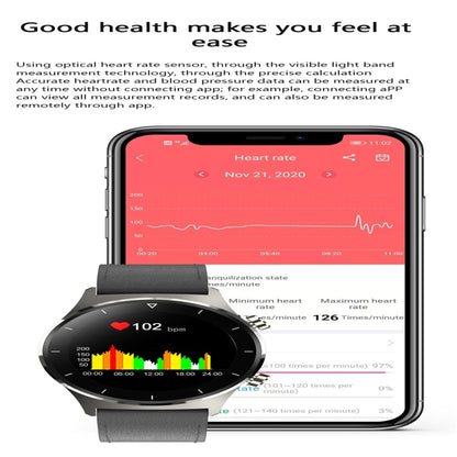 E13 1.28 inch IPS Color Screen Smart Watch, IP68 Waterproof, Steel Watchband, Support Heart Rate Monitoring/Blood Pressure Monitoring/Blood Oxygen Monitoring/Sleep Monitoring(Gold) - Smart Wear by buy2fix | Online Shopping UK | buy2fix