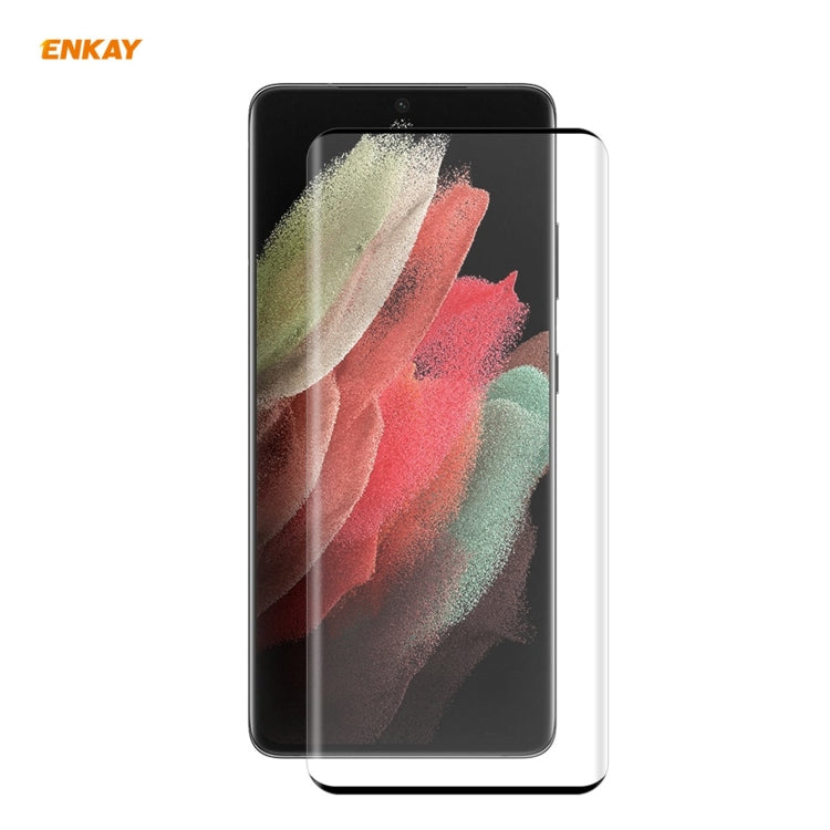 For Samsung Galaxy S21 Ultra 1pc ENKAY Hat-Prince 0.26mm 9H 3D Explosion-proof Full Screen Curved Heat Bending Tempered Glass Film - Galaxy Tempered Glass by ENKAY | Online Shopping UK | buy2fix