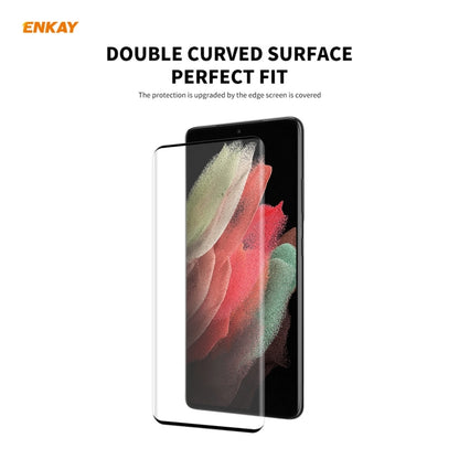 For Samsung Galaxy S21 Ultra 1pc ENKAY Hat-Prince 0.26mm 9H 3D Explosion-proof Full Screen Curved Heat Bending Tempered Glass Film - Galaxy Tempered Glass by ENKAY | Online Shopping UK | buy2fix