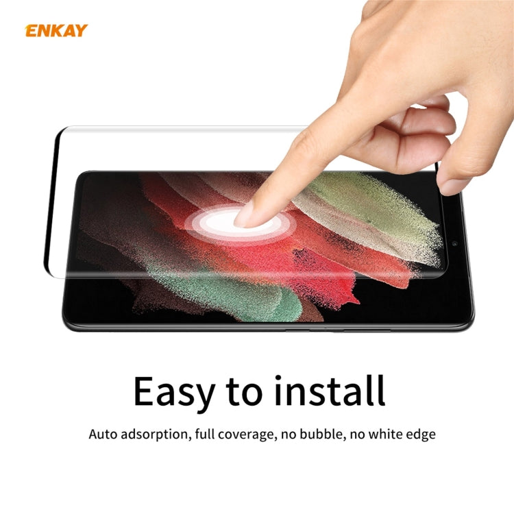 For Samsung Galaxy S21 Ultra 1pc ENKAY Hat-Prince 0.26mm 9H 3D Explosion-proof Full Screen Curved Heat Bending Tempered Glass Film - Galaxy Tempered Glass by ENKAY | Online Shopping UK | buy2fix