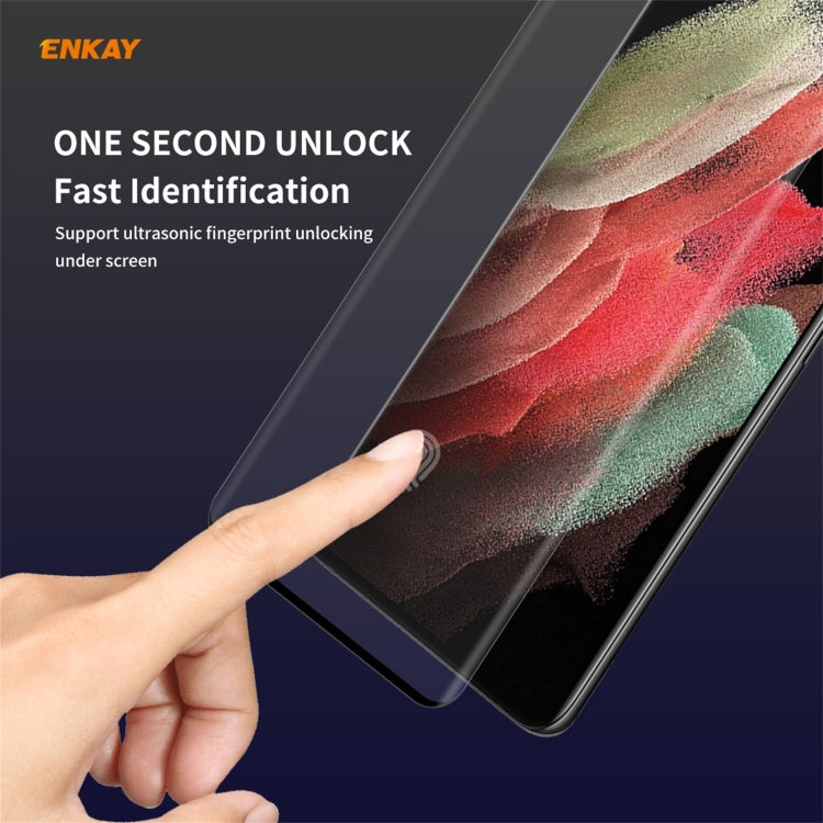 For Samsung Galaxy S21 Ultra 1pc ENKAY Hat-Prince 0.26mm 9H 3D Explosion-proof Full Screen Curved Heat Bending Tempered Glass Film - Galaxy Tempered Glass by ENKAY | Online Shopping UK | buy2fix