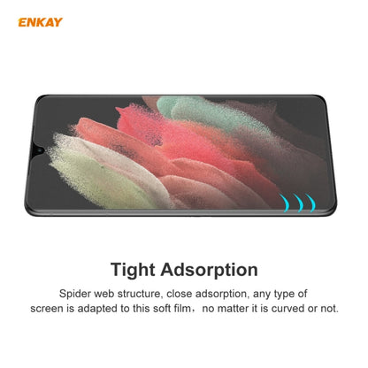 For Samsung Galaxy S21 Ultra 5G 2 PCS ENKAY Hat-Prince 0.1mm 3D Full Screen Protector Explosion-proof Hydrogel Film - Mobile Accessories by ENKAY | Online Shopping UK | buy2fix