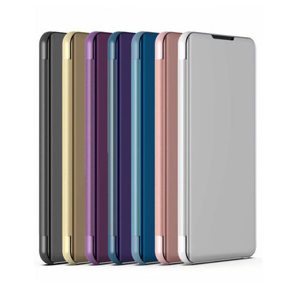 For Samsung Galaxy A52 5G/4G Plated Mirror Horizontal Flip Leather Case with Holder(Gold) - Samsung Accessories by buy2fix | Online Shopping UK | buy2fix