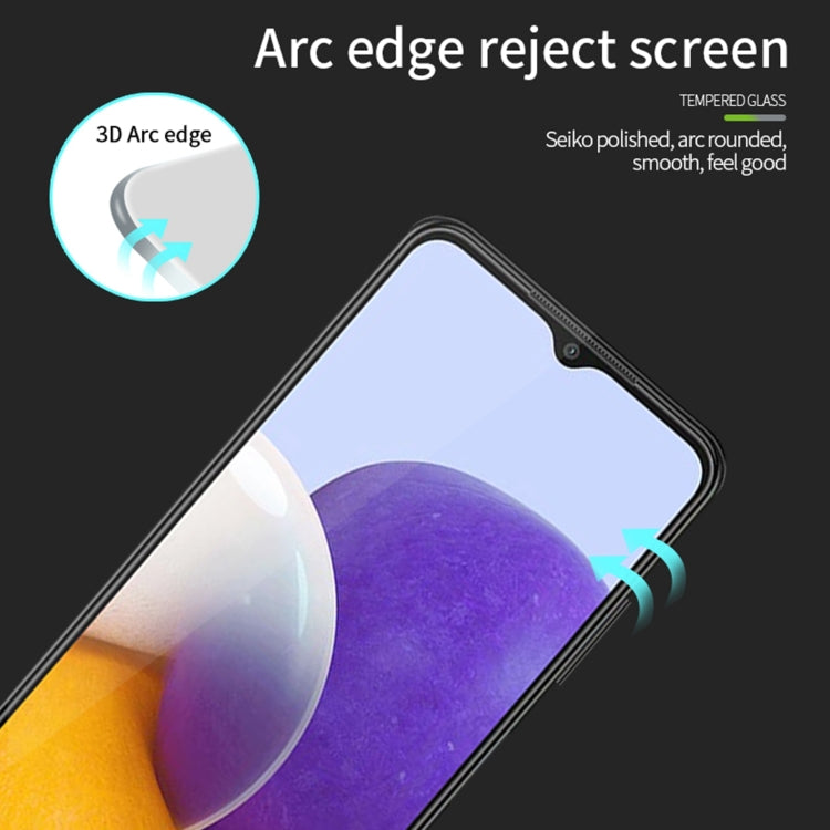 For Samsung Galaxy A22 5G PINWUYO 9H 3D Curved Full Screen Explosion-proof Tempered Glass Film(Black) - Galaxy Tempered Glass by PINWUYO | Online Shopping UK | buy2fix