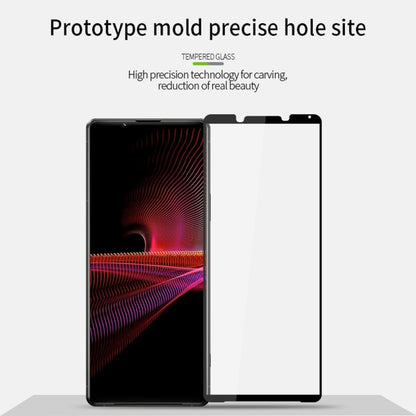 For Sony Xperia 1 III PINWUYO 9H 2.5D Full Screen Tempered Glass Film(Black) - Sony Tempered Glass by PINWUYO | Online Shopping UK | buy2fix