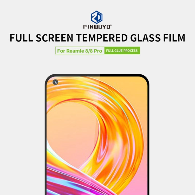 For OPPO Realme 8 / 8 Pro PINWUYO 9H 2.5D Full Screen Tempered Glass Film(Black) - Realme Tempered Glass by PINWUYO | Online Shopping UK | buy2fix