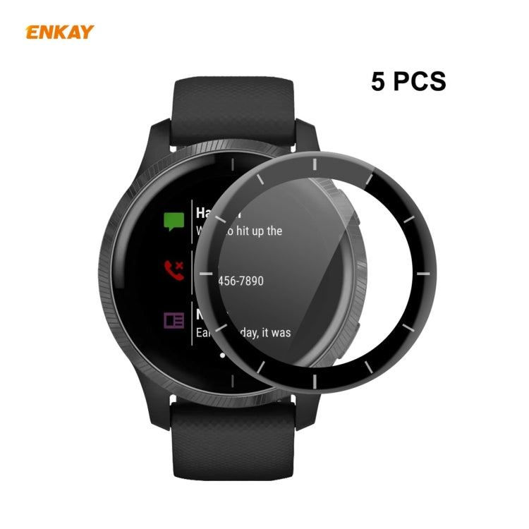 For Venu 2 / Vivoactive 4 45mm 5 PCS ENKAY Hat-Prince 3D Full Screen Soft PC Edge + PMMA HD Screen Protector Film - Screen Protector by ENKAY | Online Shopping UK | buy2fix