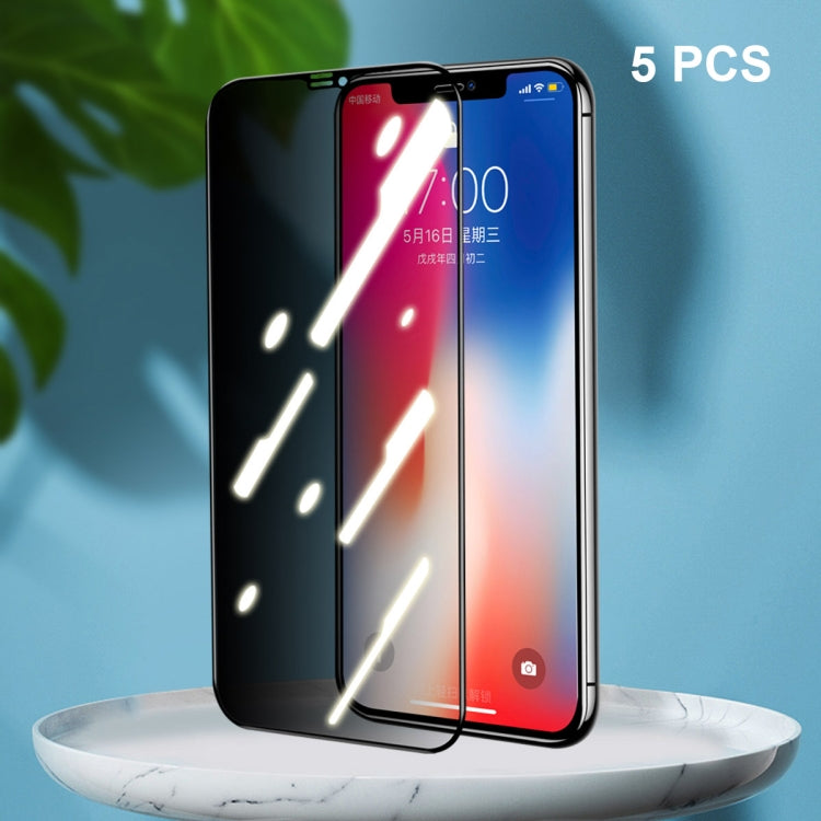 5 PCS ENKAY Hat-Prince Full Coverage 28 Degree Privacy Screen Protector Anti-spy Tempered Glass Film For iPhone 11 Pro Max - iPhone 11 Pro Max Tempered Glass by ENKAY | Online Shopping UK | buy2fix