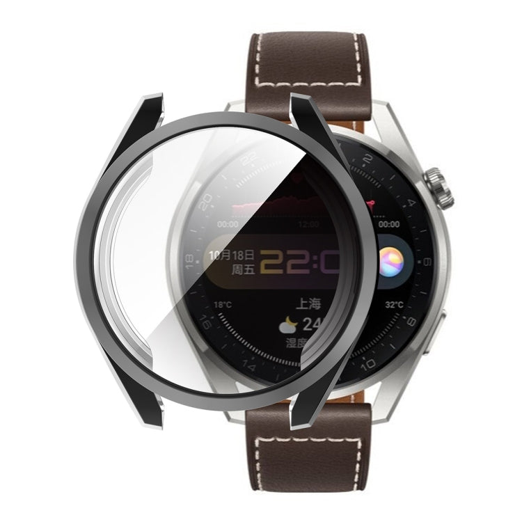 For Huawei Watch 3 Pro 48mm ENKAY Hat-Prince Full Coverage Transparent Soft Case TPU HD Clear Cover(Black) - Watch Cases by ENKAY | Online Shopping UK | buy2fix