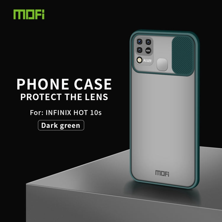 For Infinix HOT 10s / 10t /10s NFC MOFI Xing Dun Series Translucent Frosted PC + TPU Privacy Anti-glare Shockproof All-inclusive Protective Case(Green) - Infinix Cases by MOFI | Online Shopping UK | buy2fix