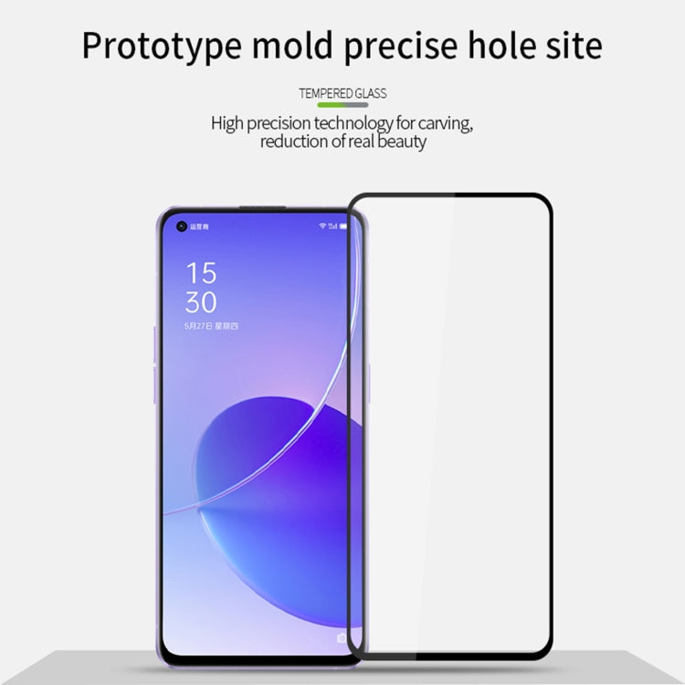 For OPPO Reno6 Z PINWUYO 9H 2.5D Full Screen Tempered Glass Film(Black) - OPPO Tempered Glass by PINWUYO | Online Shopping UK | buy2fix