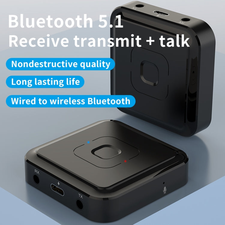 BT-22  5.1 Bluetooth Receiver &Transmitter 2 in 1 Supports Voice Calls - Apple Accessories by buy2fix | Online Shopping UK | buy2fix