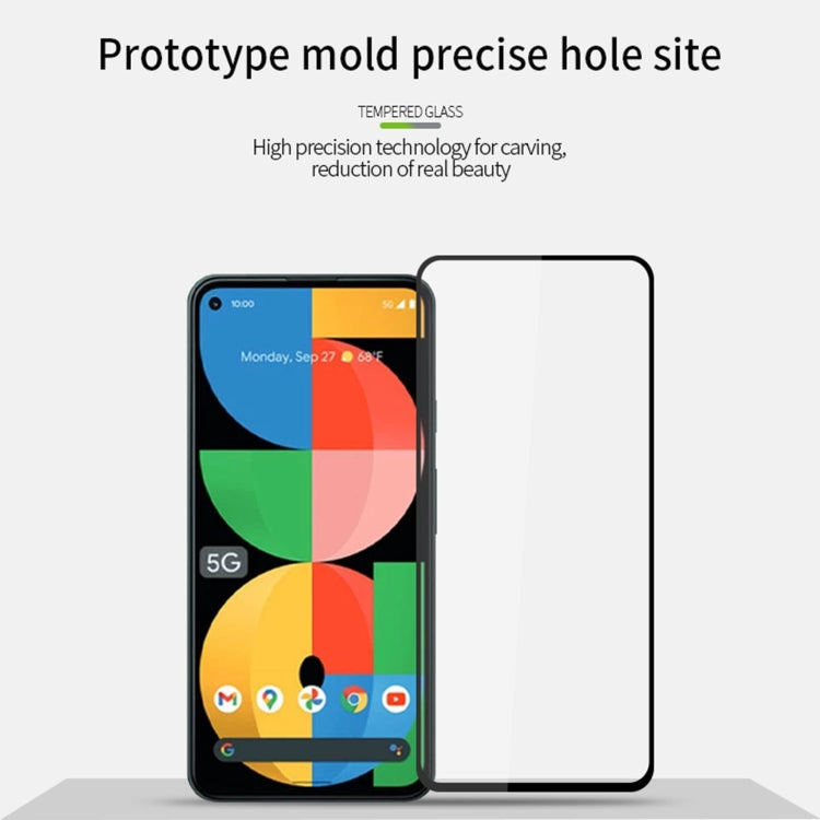 For Google Pixel 5A 5G PINWUYO 9H 2.5D Full Screen Tempered Glass Film(Black) - Google Tempered Glass by PINWUYO | Online Shopping UK | buy2fix