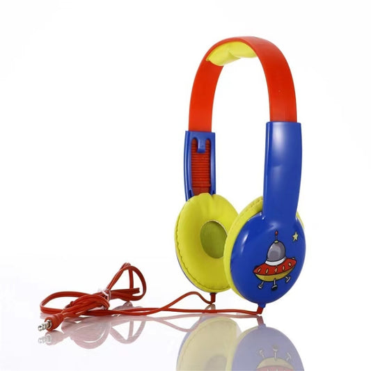 KID101 Portable Cute Children Learning Wired Headphone(Blue Red) - Multimedia Headset by buy2fix | Online Shopping UK | buy2fix