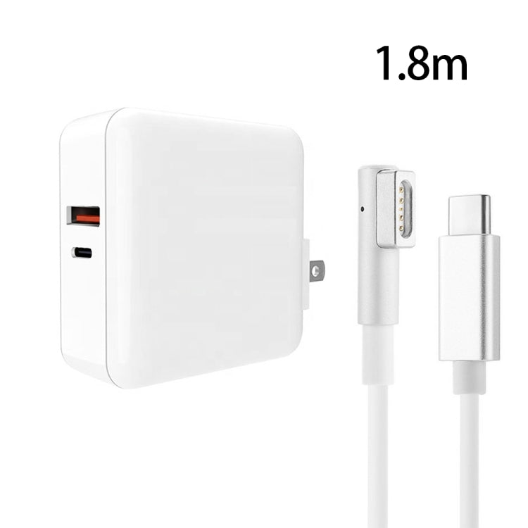 A6 PD 65W USB-C / Type-C + QC3.0 USB Laptop Adapter + 1.8m USB-C / Type-C to MagSafe 1 / L Data Cable Set for MacBook Series, US Plug - Cable & Adapter by buy2fix | Online Shopping UK | buy2fix