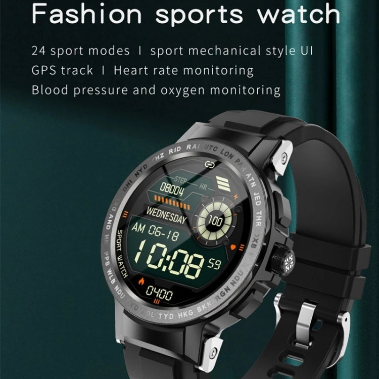 E19 1.28 inch Color Screen Smart Watch, IP68 Waterproof,Support Heart Rate Monitoring/Blood Pressure Monitoring/Blood Oxygen Monitoring/Sleep Monitoring(Black) - Smart Wear by buy2fix | Online Shopping UK | buy2fix