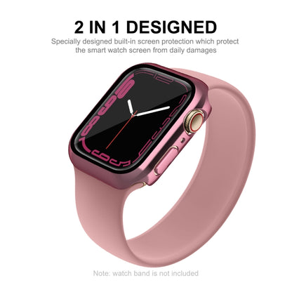 For Apple Watch Series 8 / 7 45mm ENKAY Hat-Prince 2 in 1 PC Frame + 9H Tempered Glass Case(Rose Gold) - Watch Cases by ENKAY | Online Shopping UK | buy2fix