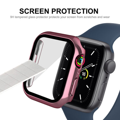 For Apple Watch Series 8 / 7 45mm ENKAY Hat-Prince 2 in 1 PC Frame + 9H Tempered Glass Case(Rose Gold) - Watch Cases by ENKAY | Online Shopping UK | buy2fix