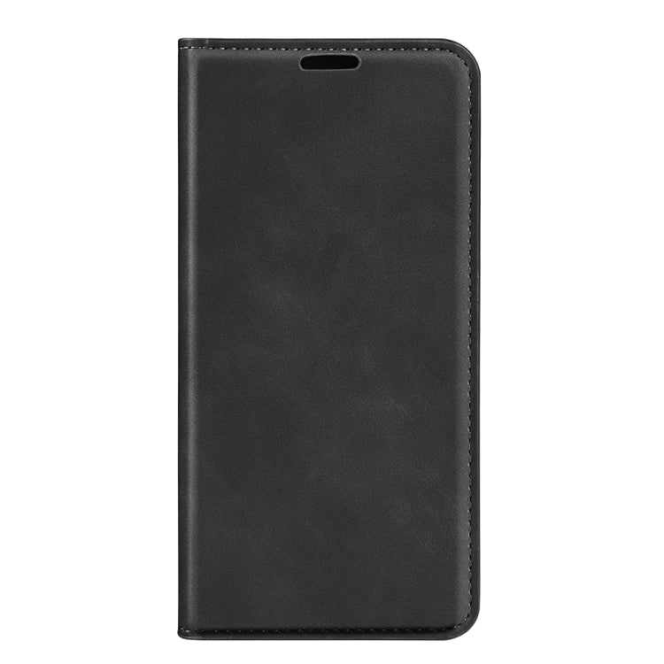 For OPPO Reno 7 5G Retro-skin Magnetic Suction Leather Phone Case(Black) - OPPO & vivo Accessories by buy2fix | Online Shopping UK | buy2fix