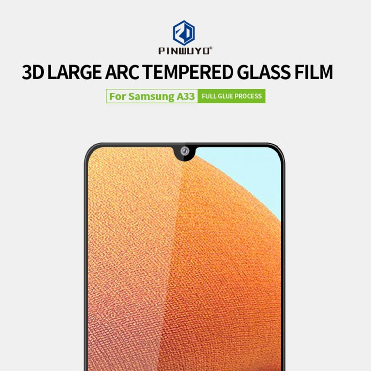 For Samsung Galaxy A33 5G PINWUYO 9H 3D Explosion-proof Tempered Glass Full Film(Black) - Galaxy Tempered Glass by PINWUYO | Online Shopping UK | buy2fix