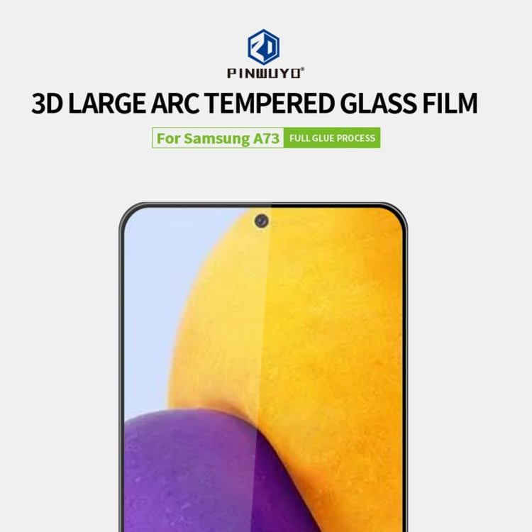 For Samsung Galaxy A73 5G PINWUYO 9H 3D Explosion-proof Tempered Glass Full Film(Black) - Galaxy Tempered Glass by PINWUYO | Online Shopping UK | buy2fix