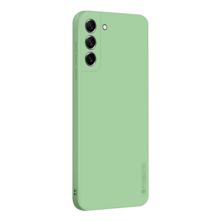 For Samsung Galaxy S21 FE 5G PINWUYO Sense Series Liquid Silicone TPU Phone Case(Green) - Galaxy Phone Cases by PINWUYO | Online Shopping UK | buy2fix