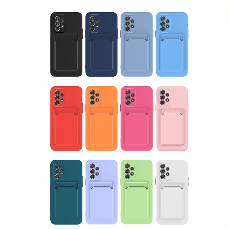 For Samsung Galaxy A13 4G Skin Feel Card Contrast Color Button TPU Phone Case(Red) - Samsung Accessories by buy2fix | Online Shopping UK | buy2fix