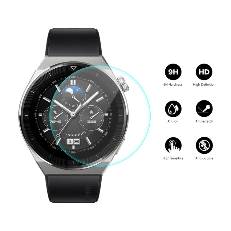 5 PCS For Huawei Watch GT 3 Pro 46mm ENKAY 0.2mm 9H Tempered Glass Screen Protector Watch Film - Screen Protector by ENKAY | Online Shopping UK | buy2fix