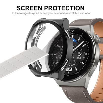 For Huawei Watch GT 3 Pro 46mm ENKAY Full Coverage Electroplated Soft TPU Case with Screen Protection(Black) - Watch Cases by ENKAY | Online Shopping UK | buy2fix