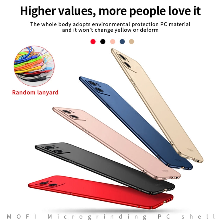 For OPPO Find X5 Lite / Reno7 Global MOFI Frosted PC Ultra-thin Hard Case(Gold) - OPPO Cases by MOFI | Online Shopping UK | buy2fix