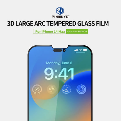 For iPhone 14 Plus PINWUYO 9H 3D Curved Full Explosion-proof Tempered Glass Film - iPhone 14 Plus Tempered Glass by PINWUYO | Online Shopping UK | buy2fix