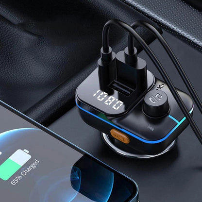 C24 Car Bluetooth MP3 Player Fast Charging FM Transmitter Wireless Handsfree - In Car by buy2fix | Online Shopping UK | buy2fix