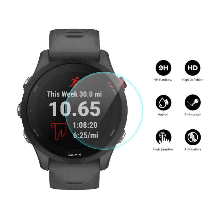 1 PC For Garmin Forerunner 255 ENKAY 0.2mm 9H Tempered Glass Screen Protector Watch Film - Screen Protector by ENKAY | Online Shopping UK | buy2fix