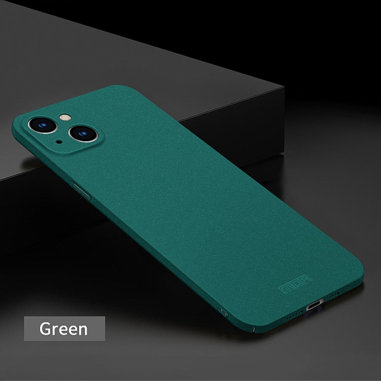 For iPhone 14 Plus  MOFI Fandun Series Frosted PC Ultra-thin Phone Case(Green) - iPhone 14 Plus Cases by MOFI | Online Shopping UK | buy2fix